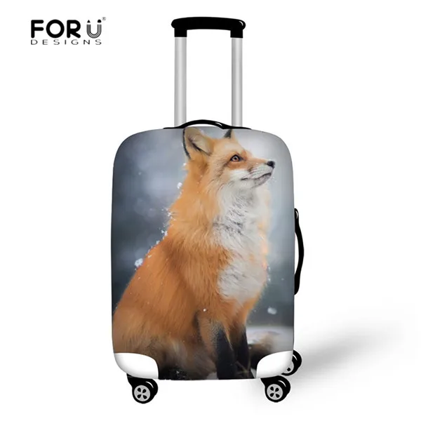 FORUDESIGNS/ милый 3D чехол для багажа с изображением лисы, Дорожный чемодан, Защитные Чехлы, эластичный толстый чехол для 18-30 дюймов, чехлы, сумка - Цвет: CJ0766