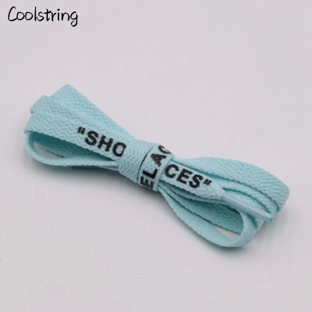 Coolstring новые буквы шрифт 8 мм двухсторонние печатные "шнурки" черные белые шнурки OW подписаны плоские туфли кружево суставные шнурки