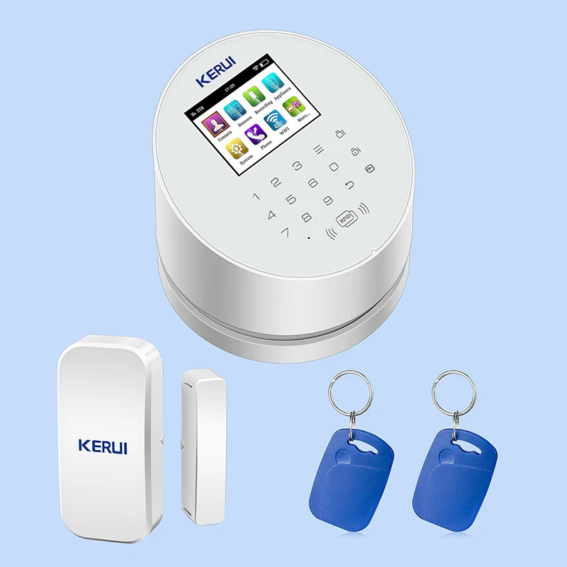 Door Sensor Kit KERUI W2 беспроводная wifi GSM PSTN сигнализация Умный дом Охранная сигнализация RFID система снятия сигнализации DIY наборы сигнализации для защиты дома - Color: Door Sensor Kit