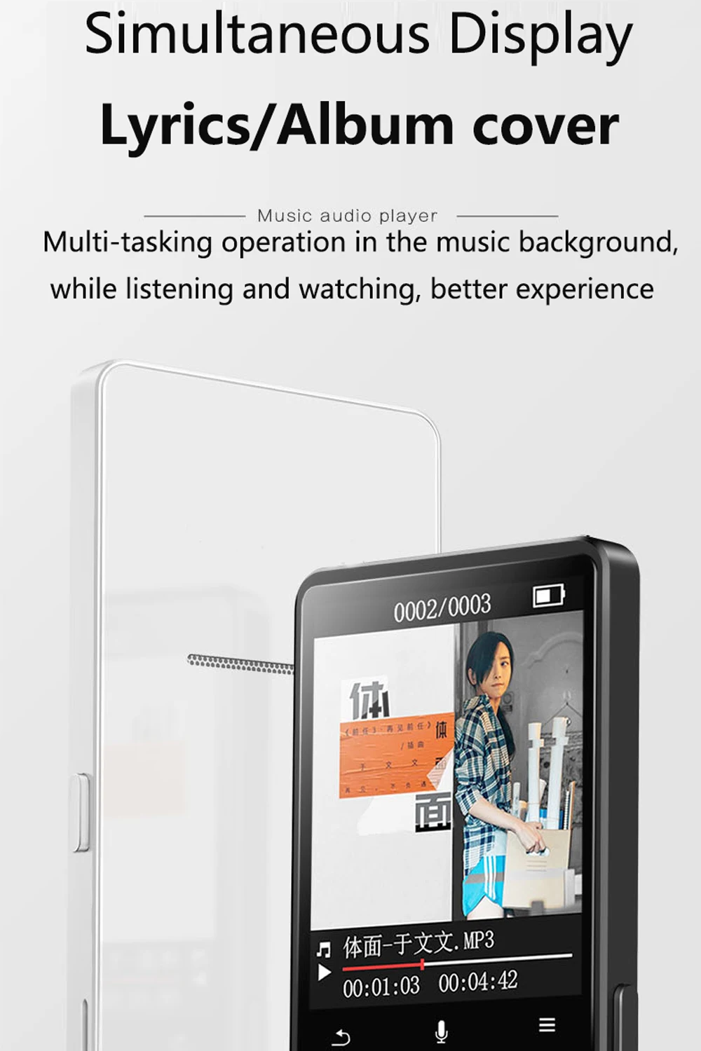 MP4 плеер с динамиком металлический hifi MP3 музыкальный плеер Поддержка FM радио Электронная книга Портативный hi fi плеер Поддержка usb, мини sd карта