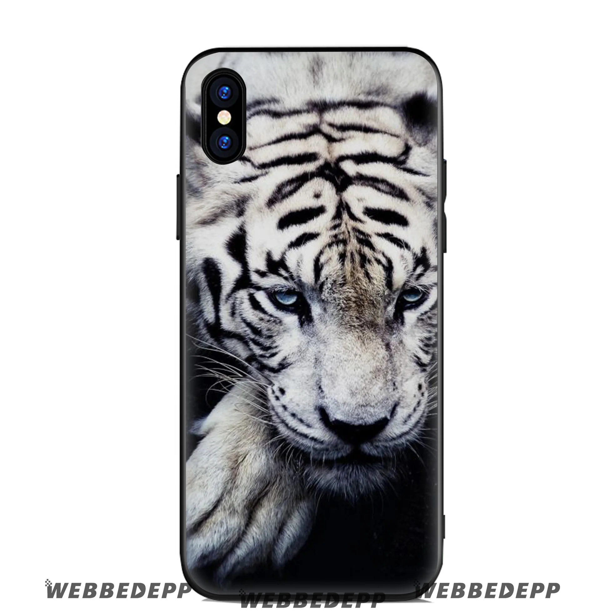 WEBBEDEPP Tiger Animal Alpha Soft Silicone Case for Apple iPhone 11 Pro Xr Xs Max X or 10 8 7 6 6S Plus 5 5S SE TPU |