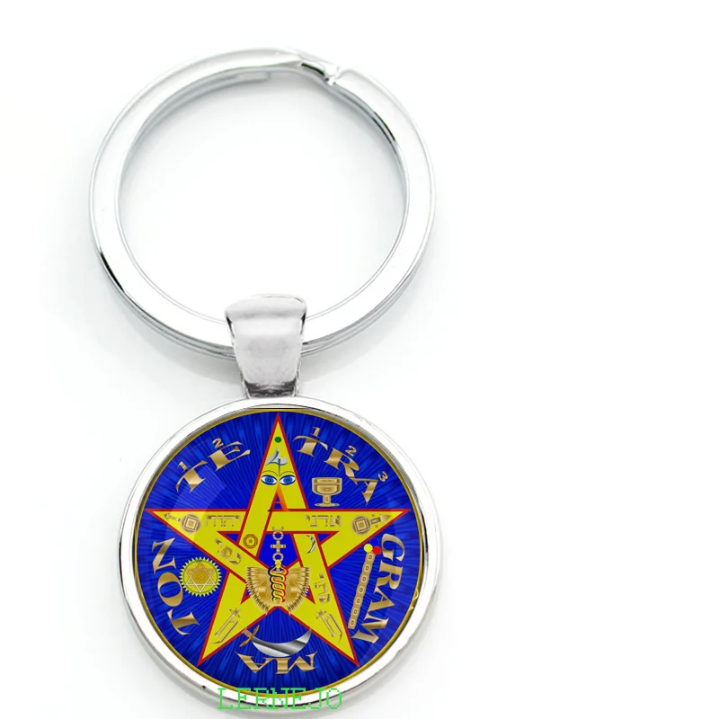 Tetragrammaton Amulet брелок для ключей кольцо Эзотерическая пятиконечная подвеска