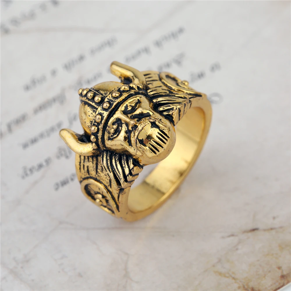 Dowapara норвежский викинг кольцо воина с античным золотым цветом Модные ювелирные