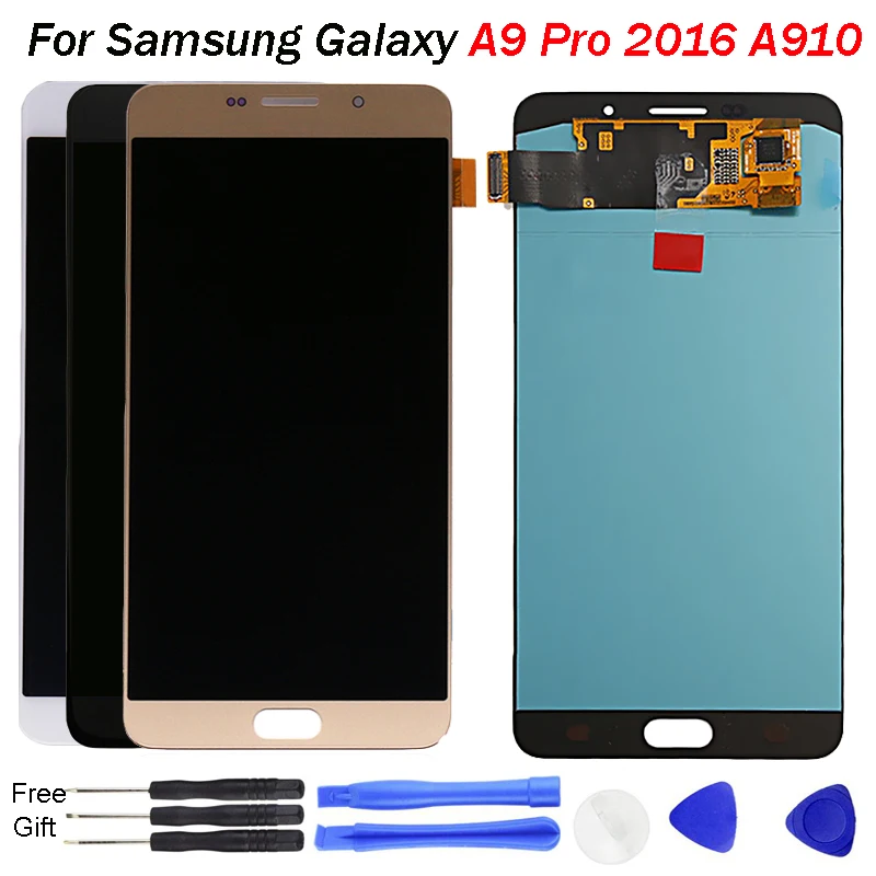 Для Samsung A9 Pro LCD дисплей 2016 A910 экран сенсорный дигитайзер сборка Pantalla для |