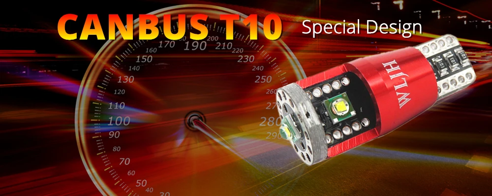 WLJH 2x уникальный Canbus Error free радиатора 15 Вт 500lm T10 W5W светодиодный светильник Cree XPE Led чип лампа для Авто Грузовик белый 12 V-30 V