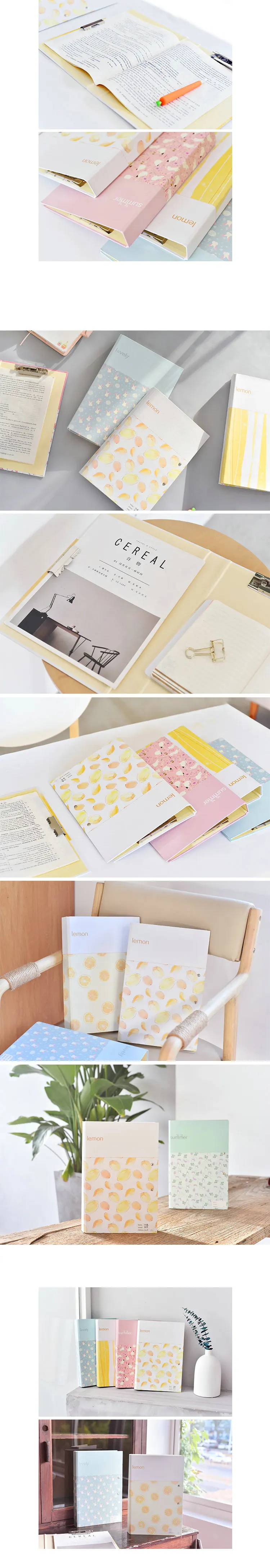 Fresh Floral Double Clips File Folder A4 Clip Folder Cardboard Paper Folder For Documents