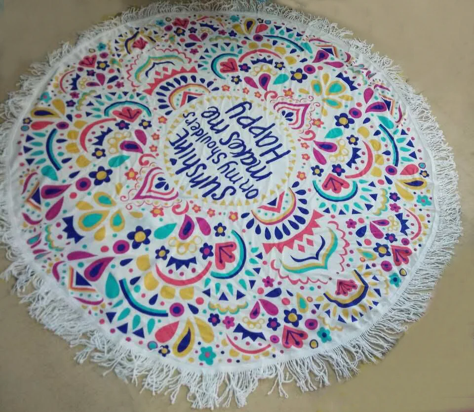 Парео пляжное покрывало круглый полотенце туники для пляжа одеяло пикника