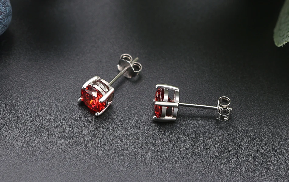 ORSA JEWELS 925 пробы серебряные женские серьги-гвоздики 12 цветов месяц счастливый камень AAA кубический циркон серьги для девочек ювелирные изделия SE84
