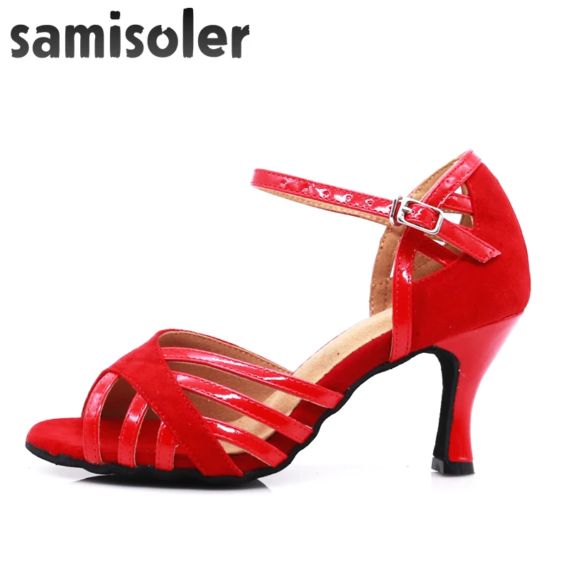SamisolerSalsa/Обувь для латинских танцев; женская Обувь для бальных танцев; обувь на высоком каблуке; мягкие туфли для танцев; сандалии для бальных танцев