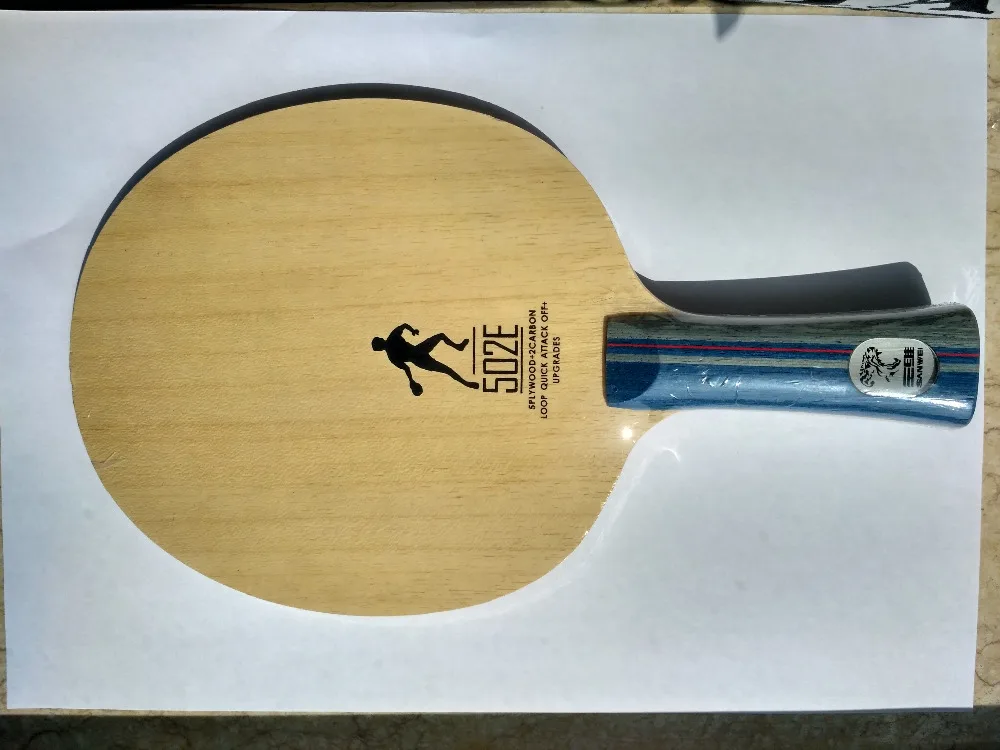 Мягкое углеродное лезвие для настольного тенниса Sanwei 502E 502 E 5 Wooden + 2 ракетка пинг