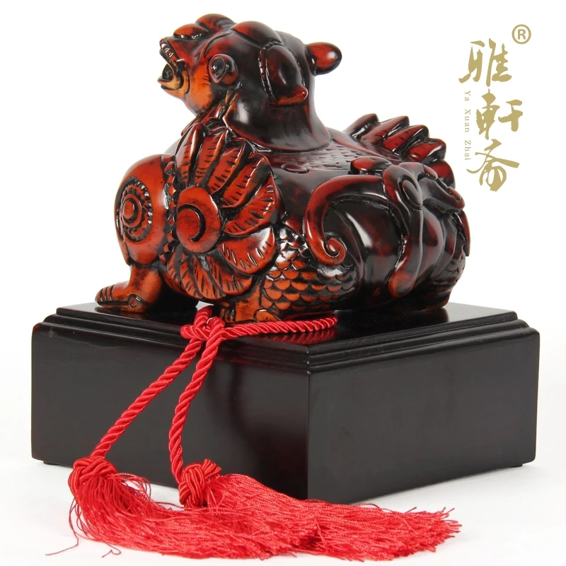 Деревянная резьба по дереву Dongyang Храброе уплотнение счастливый рисунок талисман