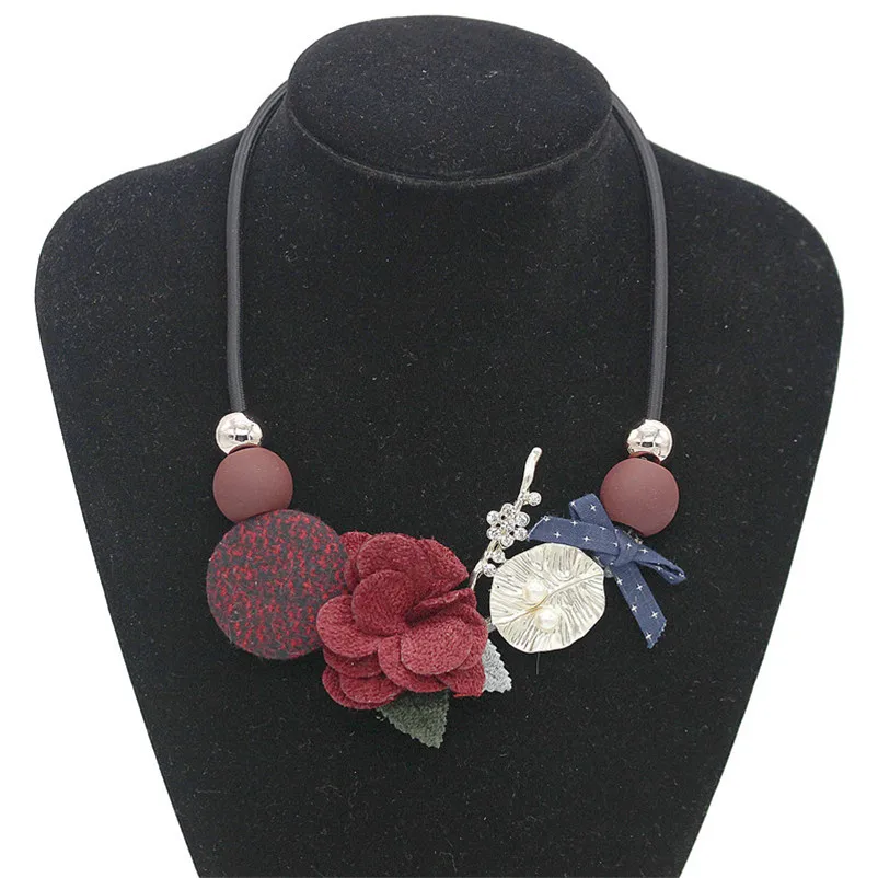 Женское колье-чокер ADOLPH колье в стиле бохо с кулоном виде цветка или дерева