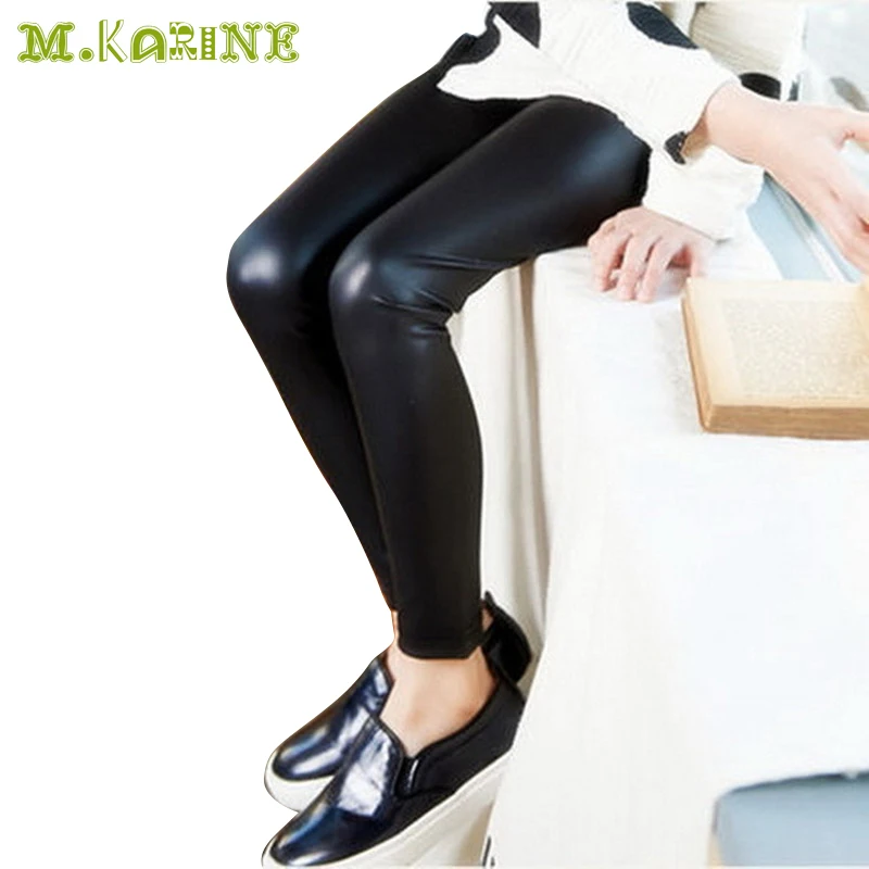 Новая популярная детская одежда кожаные штаны для девочек весенне летние