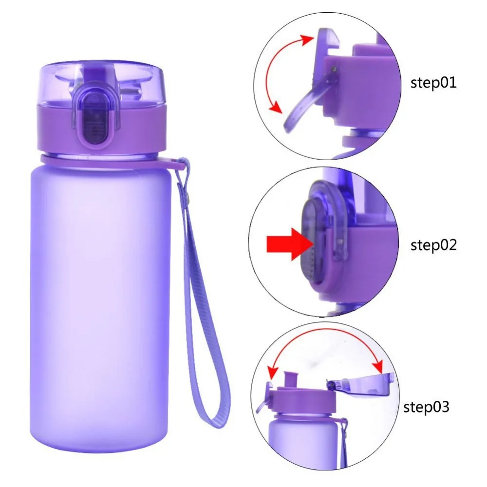 400 мл Спорт на открытом воздухе Бутылки для воды подарок пищевой нажав Тип