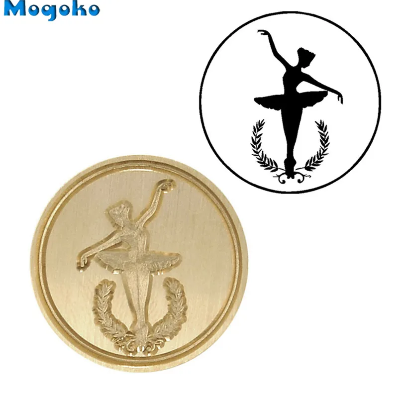 Mogoko винтажная латунная головка с деревянной ручкой, восковая печать, штемпели, буквенная открытка, декор для кошки/собаки/Хэллоуина, летучей мыши/дерева/дракона/танцора/ангела
