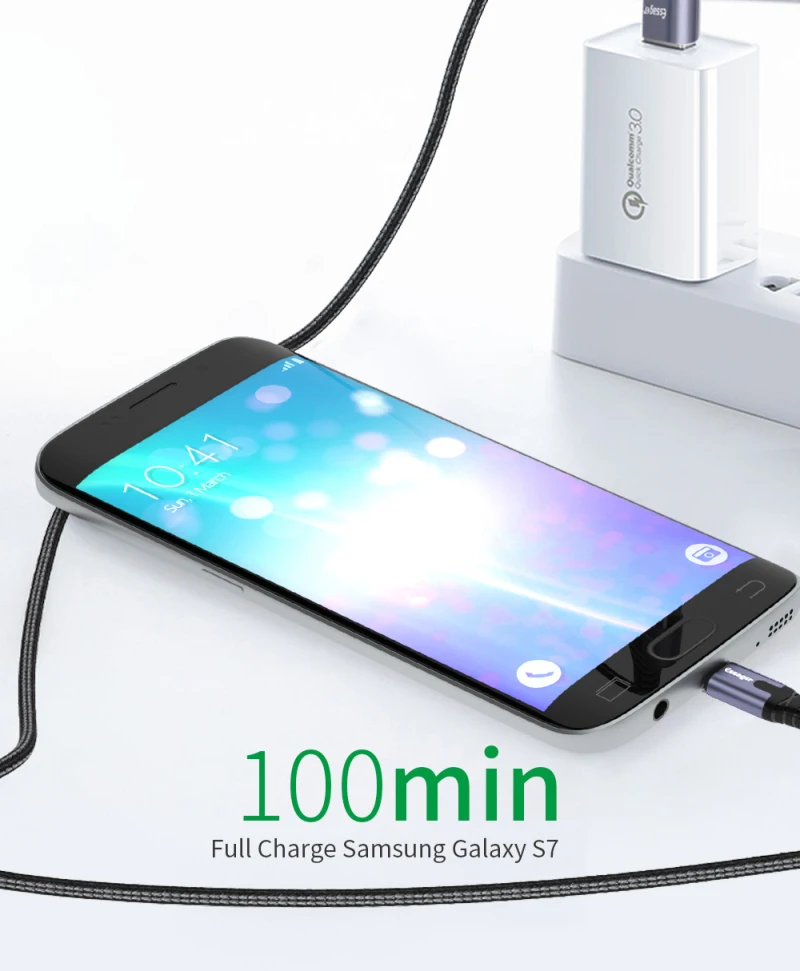 0,5/1/2 M кабель usbc Essager светодиодный Тип usb C быстрый заряд кабеля провод шнур для Xiaomi samsung Oneplus 7 Pro чехол для телефона USB-C Зарядное устройство