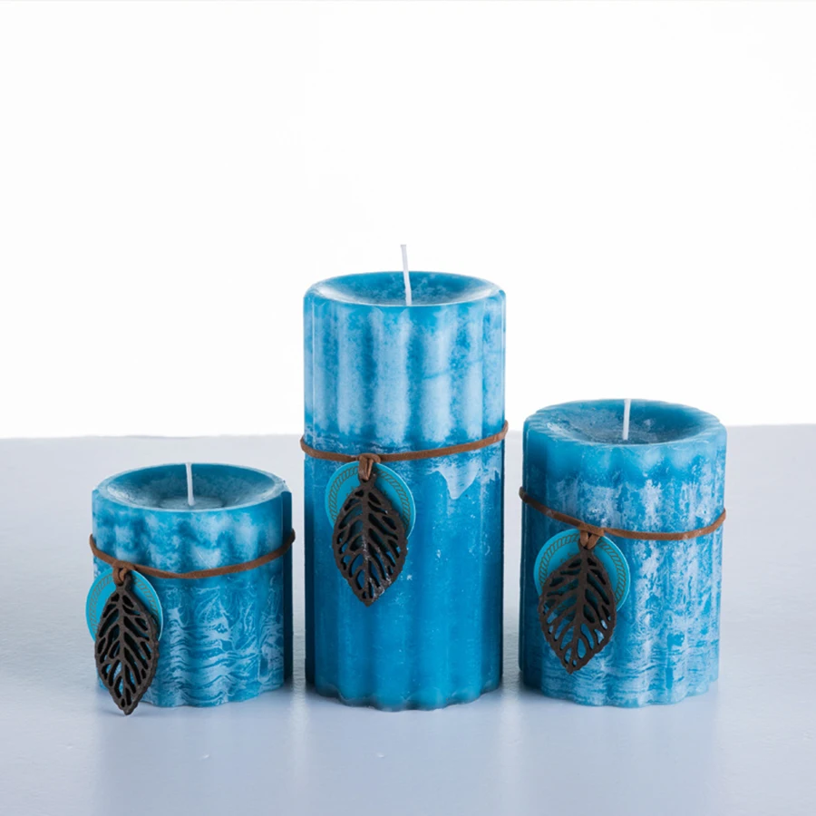 Свадебные фиолетовые свечи украшение дома романтическая восковая свеча