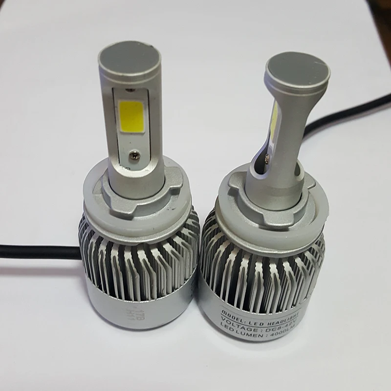 Белый 12 V 6000 K H8 H9 H11 COB Светодиодный фар автомобиля лампы C6 противотуманная фара