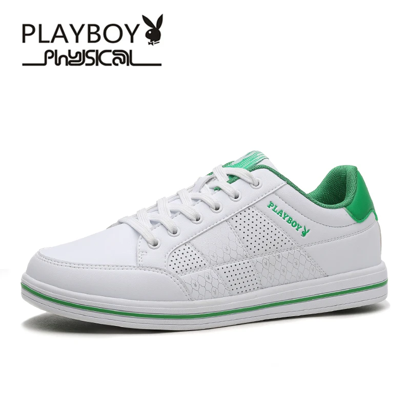 

PLAYBOY New Casual Lace-up Shoes Men's Genuine Leather Sport Walking Casual Flats High-grade Low-top Fashion Shoes