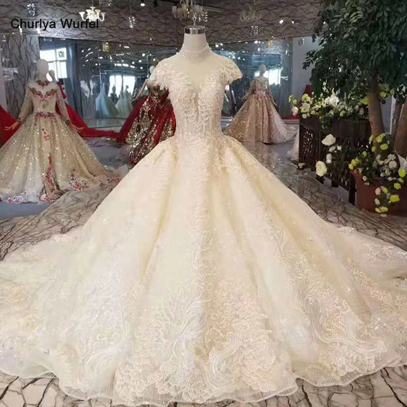 LSS351 с высоким воротом торжественное платье короткими рукавами на шнуровке