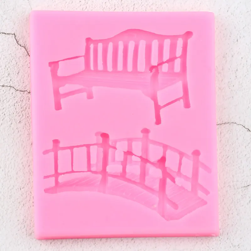 3D ремесло скамья мост силикон формы для сахара украшения торта помадка форма