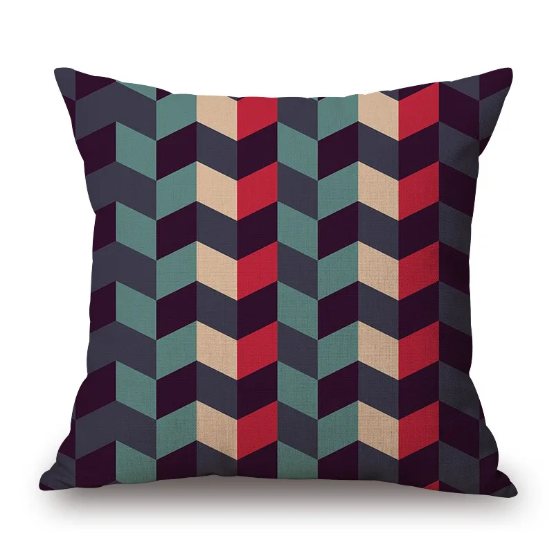Zhuimenglong Square Linen Blend Geometric Decorative Chair Pillow Modern Cushion Garden Sitting Cojines Almofadas 45*45cm | Дом и сад