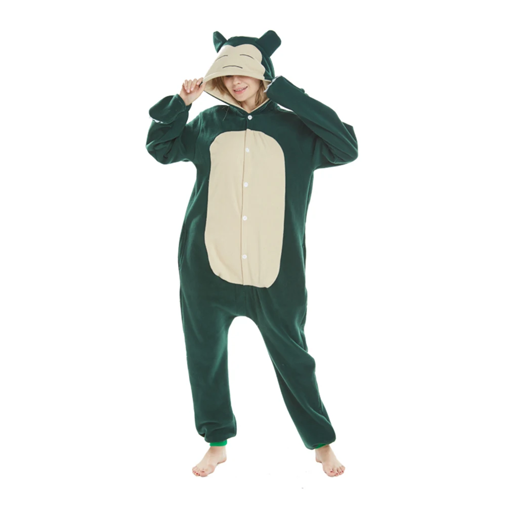 JINUO новый осень весна зима snorlax флис для женщин животных пижамы мультфильм