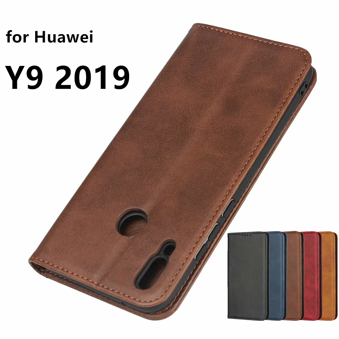 

Leather case for Huawei Y9 2019 6.5-inches Flip case card holder Holster Y9 2019 Magnetic attraction Cover Case Wallet Case