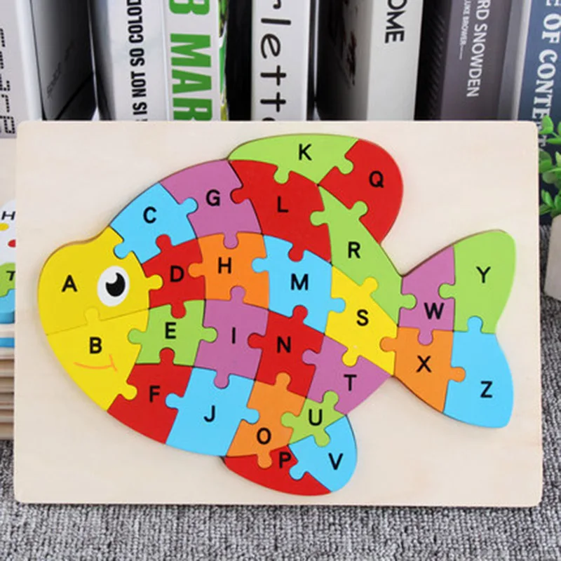 Детские развивающие 3D головоломки с алфавитом ABC познавательное произношение
