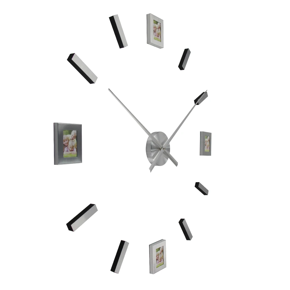 Новинка 2021 часы с фоторамкой для гостиной домашний декор сделай сам 3D настенные