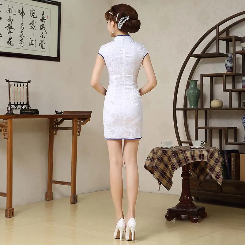 Пикантный китайский костюм Тан в стиле ретро костюмы Qipao короткие платья Ципао