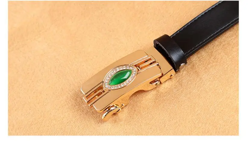 

Fashion Leaf Automatic Buckle Belt Women High Quality Leather Belts Best Selling Waist belts Girls Students Belts 90cm 115cm Len