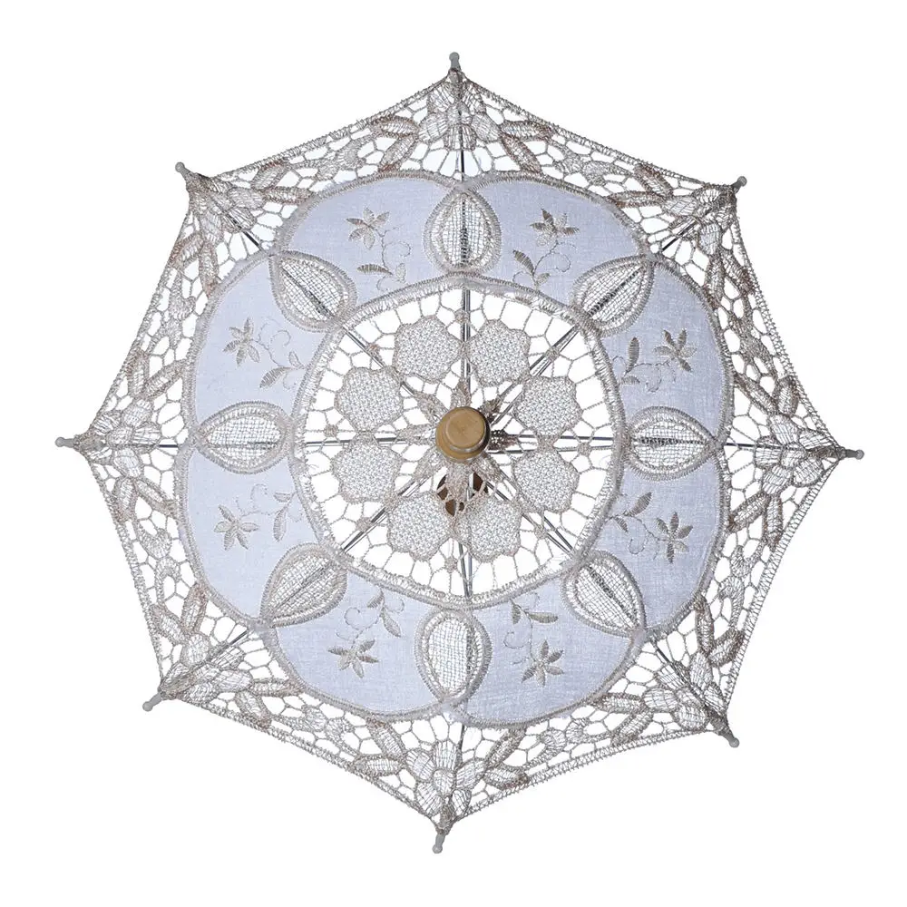 Зеленый Свадебный декоративный зонтик для невесты, цветочный полый женский зонтик, кружевные зонтики - Цвет: Зеленый