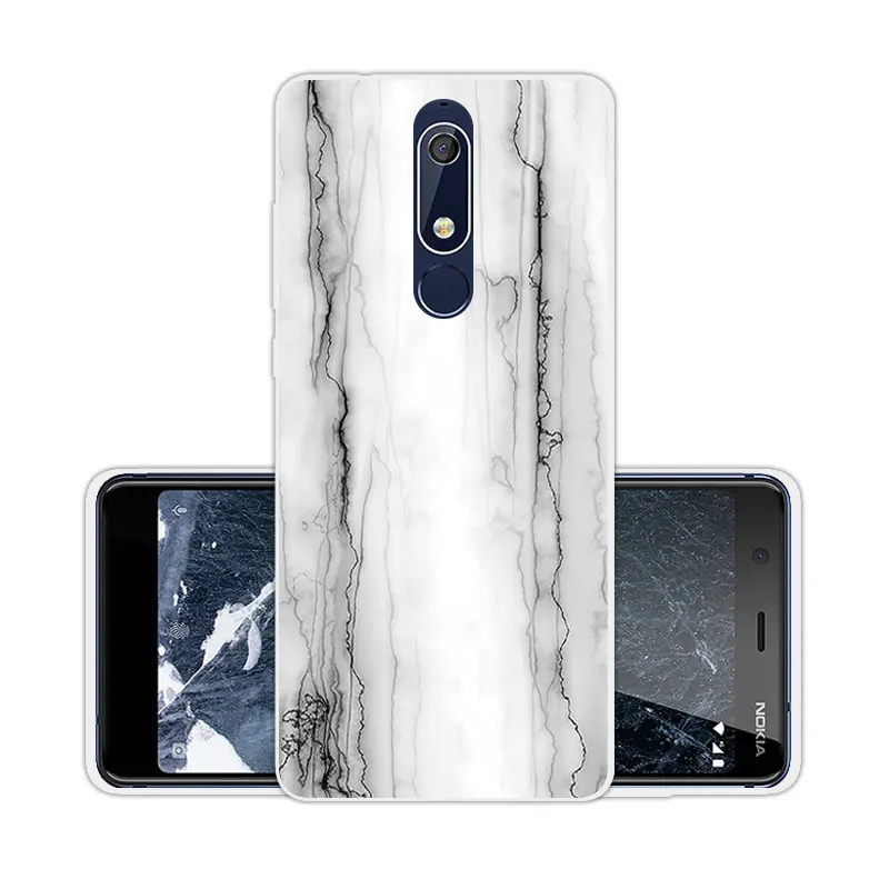 Phone Case for Nokia 5.1 / 5 2018 Cases Stone Back Cover 5.5 inch Covers Ultrathin Silicone Skin |