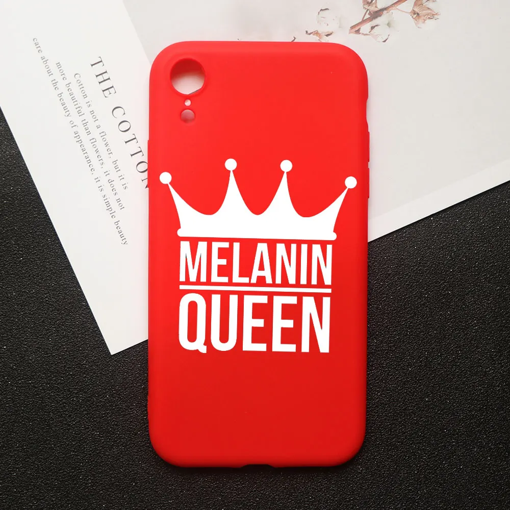 TPU F1212-red Афро черная девочка Волшебная королева меланин поппин чехол для телефона для iPhone 11 PRO MAX XS MAX XR X 5 5S 6 6S 8 7 Plus ТПУ силиконовый чехол - Цвет: TPU F1212-red