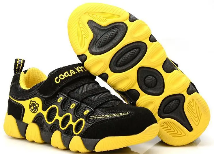 Free shipping 2014 new autumn cuhk children's shoes Boys and girls leather antiskid breathable Velcro 3442 | Детская одежда и