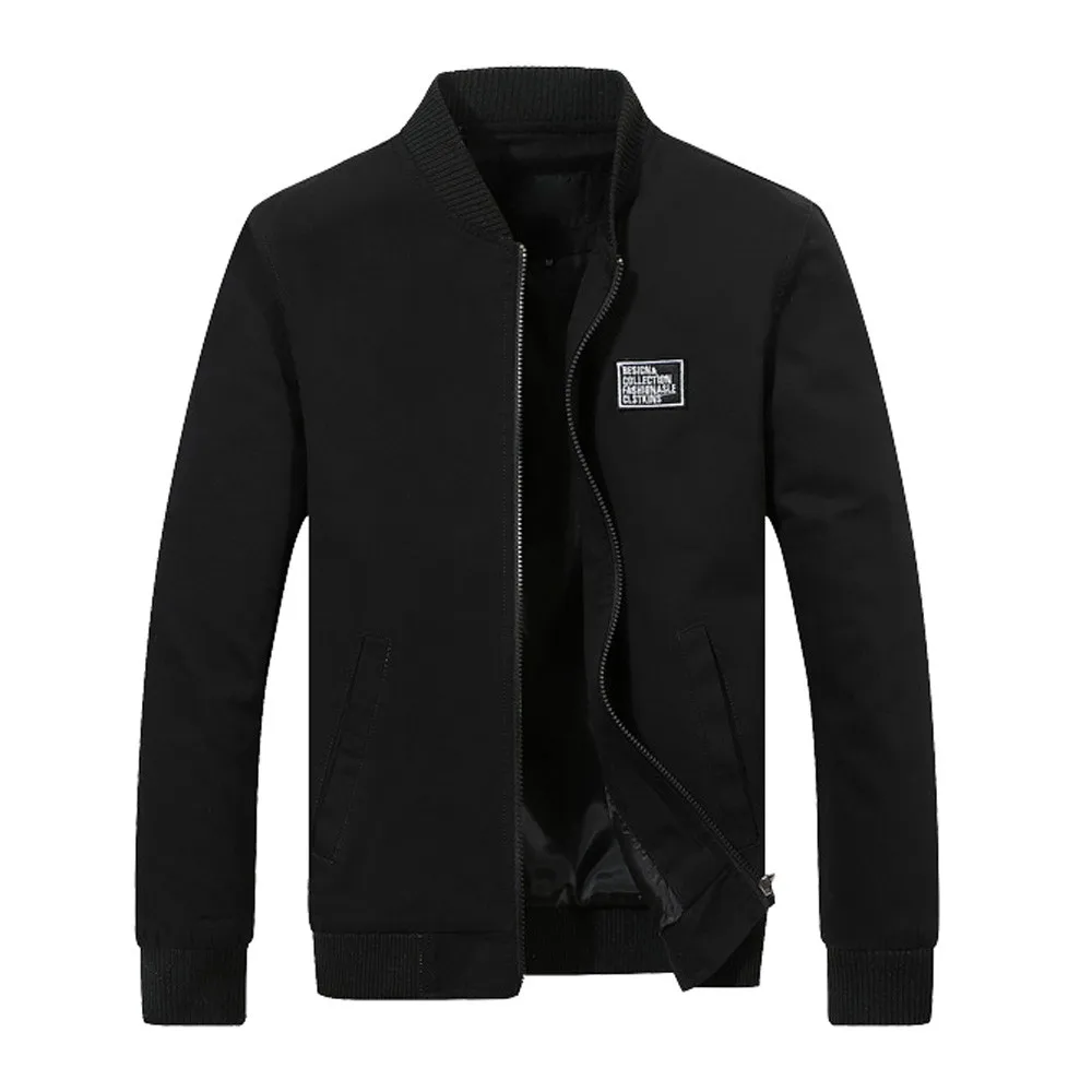 Мужская куртка тонкая Повседневная Верхняя одежда весна осень 2018 M 4XL длинный