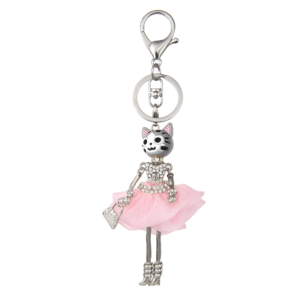 Милая голова кошки Кукольное ожерелье кулоны корейская мода платье кукла брелок