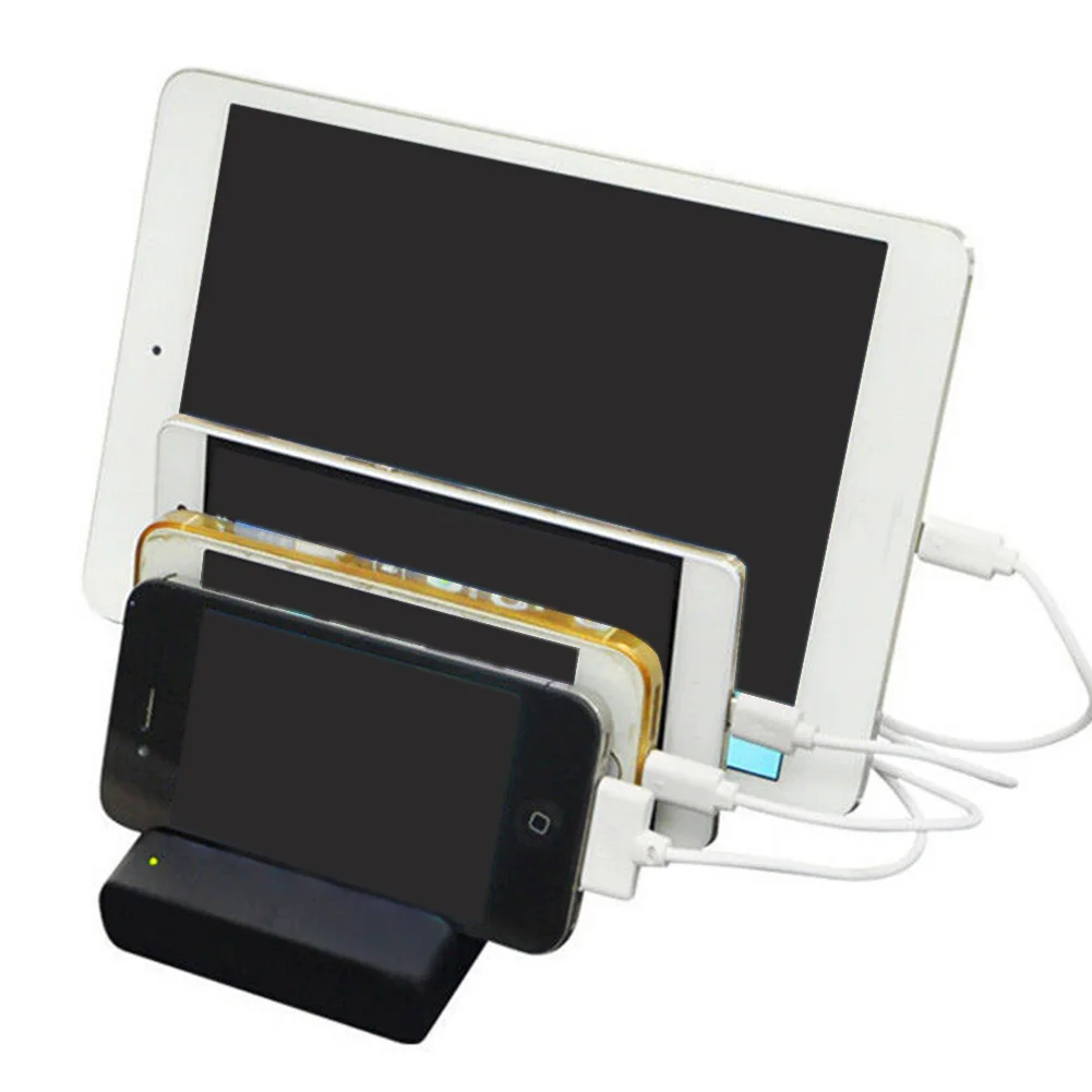 Универсальный 4-Порты и разъёмы настольное зарядное устройство USB Smart hub зарядная