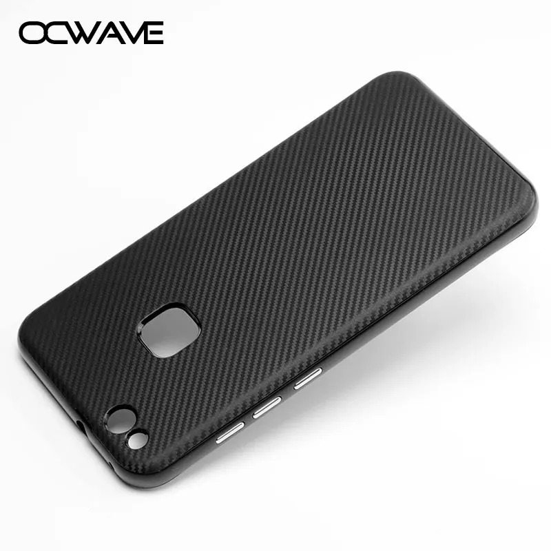 Luxury Case for Huawei P10 Lite silicone TPU with H PC material cover carbon fiber & metal button design Shockproof|case huawei|luxury casecase