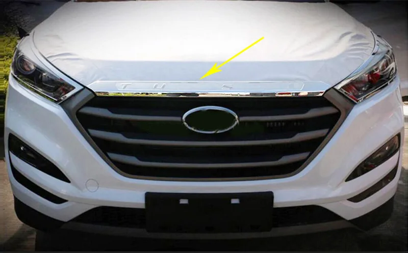 Для Hyundai Tucson TL ABS Хром Передняя крышка капота отделка Гриль литье тела комплект