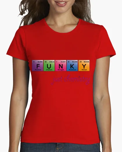 Brand clothing Рекомендуем футболки женщин Funky просто химии короткий О шеи Новинка