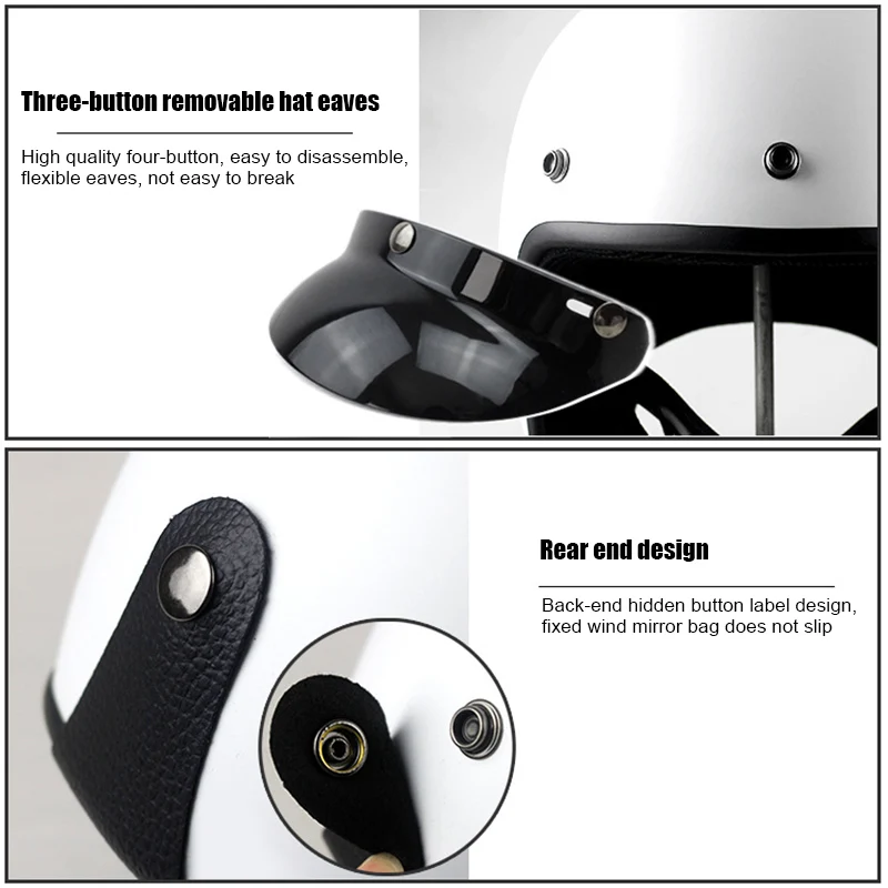 Мотоциклетный шлем винтажный дышащий легкий дизайн с открытым лицом для мужчин и