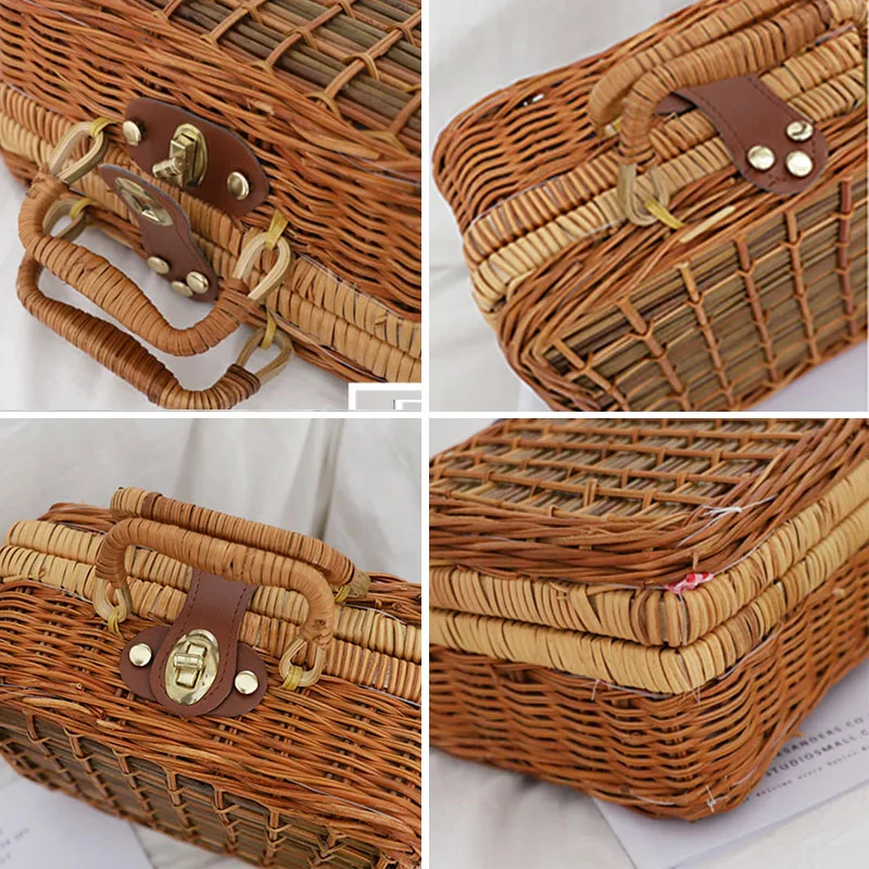 Женская Соломенная Сумочка XMESSUN плетеная пляжная сумка ручной работы в