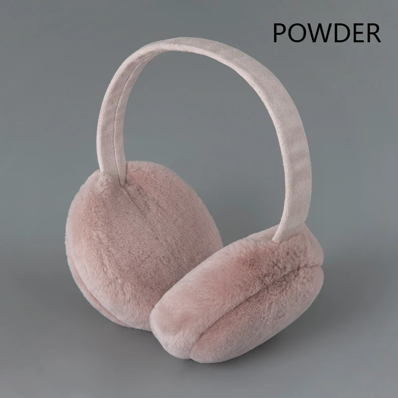 Dark Pink Модные теплые зимние наушники для женщин, теплые меховые наушники, женские зимние теплые наушники для девочек, зимние аксессуары, подарок на фестиваль - Цвет: Dark Pink