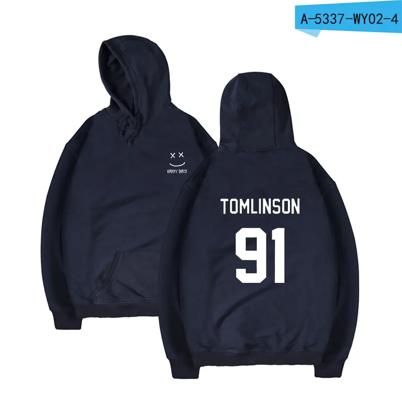 Navy Blue LUCKYFRIDAYF Луи Томлинсон One Direction толстовки для мужчин/для женщин толстовки Толстовка Зима Повседневное Толстовка для женщин одежда - Цвет: Navy Blue