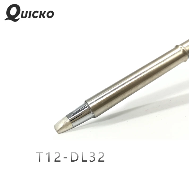 

QUICKO T12-DL32 Shape D series Solering iron tips welding tools for T12 Handle OLED&STC-LED T12 Soldering station FX9501 Handle