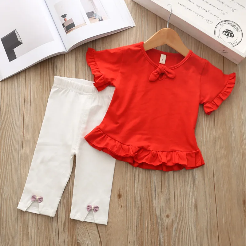 Детский спортивный костюм для девочек Модный комплект одежды 2018 летний малышей