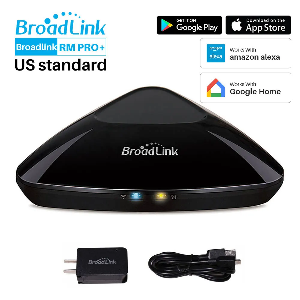 RM Pro US Универсальный Интеллектуальный контроллер Broadlink RM Pro+ RM Mini3 wifi+ IR+ RF+ 4G умный дом автоматизация работает с Alexa Google Home - Комплект: RM Pro US