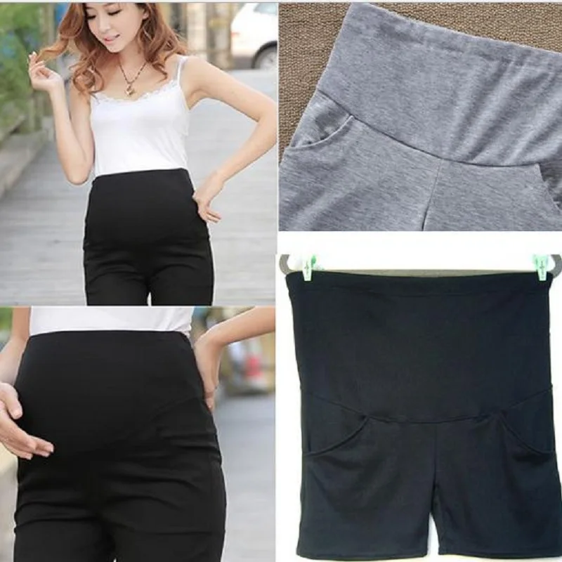 Новинка летние короткие брюки для беременных трикотажные эластичные шорты